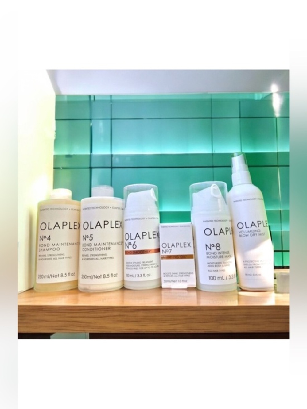 Set of OLAPLEX Hair Repair System Nº 4, 5, 6, 7 ,8, Blow Dry Mist